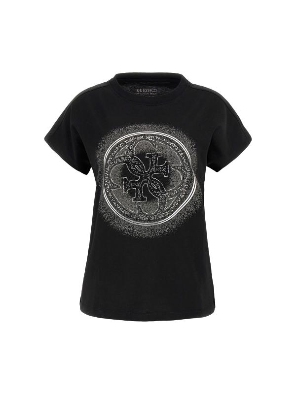 Guess T-shirt T-shirt CN SS 4G SHADED HOTFIX Nero