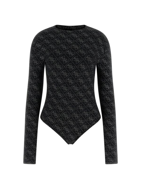 Guess Body Body LS TEODORA LOGO BODY Nero