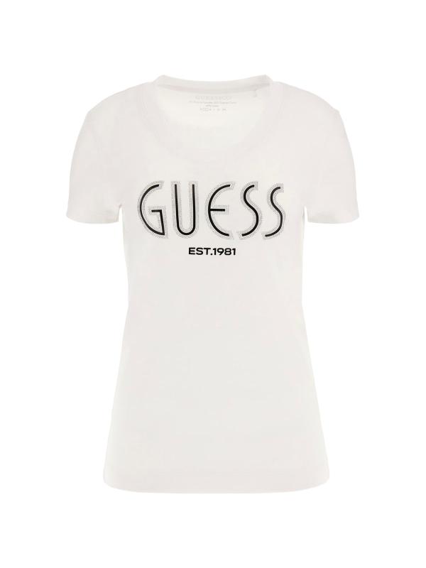 Guess T-shirt T-shirt CN SS GUESS LOGO TEE Bianco
