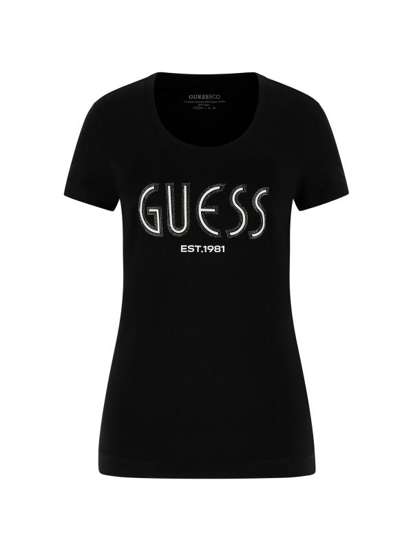 Guess T-shirt T-shirt CN SS GUESS LOGO TEE Nero