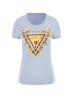 Guess T-shirt T-shirt SS TRIANGLE FLOWERS TEE Azzurro - Foto 1