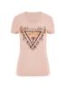 Guess T-shirt T-shirt SS TRIANGLE FLOWERS TEE Rosa - Foto 1