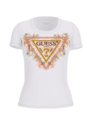 T-shirt SS TRIANGLE FLOWERS TEE Bianco