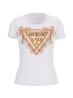 Guess T-shirt T-shirt SS TRIANGLE FLOWERS TEE Bianco - Foto 1