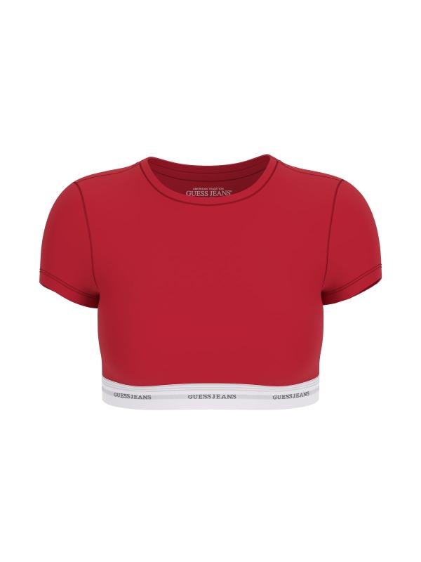 Guess Top Top GJ SS CROP TOP Rosso