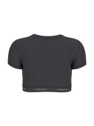 Top GJ SS CROP TOP Nero