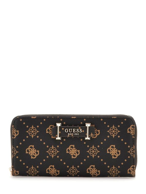 Guess Portafogli Portafogli SILIA SLG LARGE ZIP AROUND Marrone