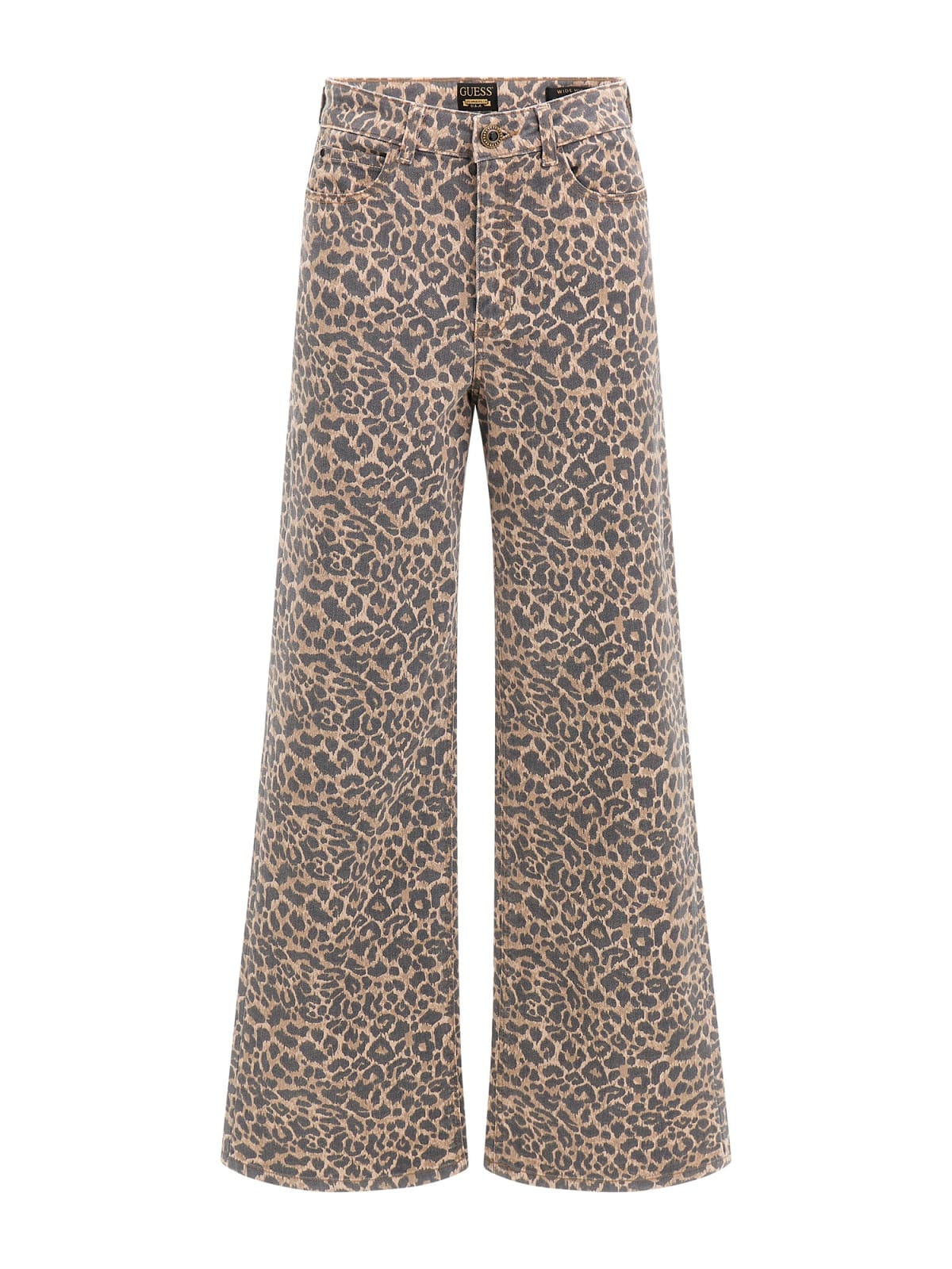 Guess Jeans Jeans WIDE LEG marrone animalier