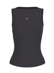 Guess Maglia Maglia TINA RIBS TANK TOP Nero