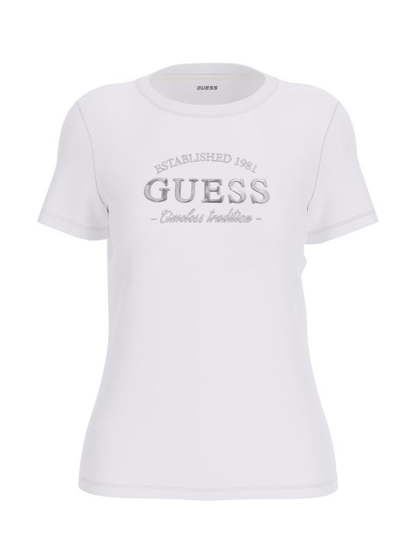 Guess T-shirt T-shirt NINA SS CN T-SHIRT Bianco