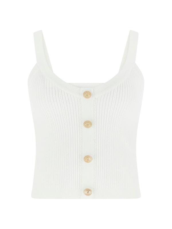Guess Top Top SL EMMIE TANK TOP SWTR Bianco