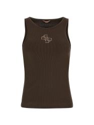 Canotte NEW SL ROUND NK GUENDALINA TOP Marrone