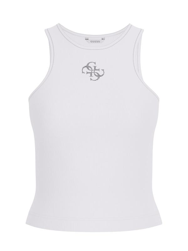 Canotte NEW SL ROUND NK GUENDALINA TOP Bianco