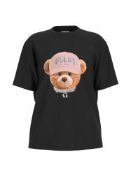 Guess T-shirt T-shirt TEDDY BEAR HAT SS T-SHIRT Nero