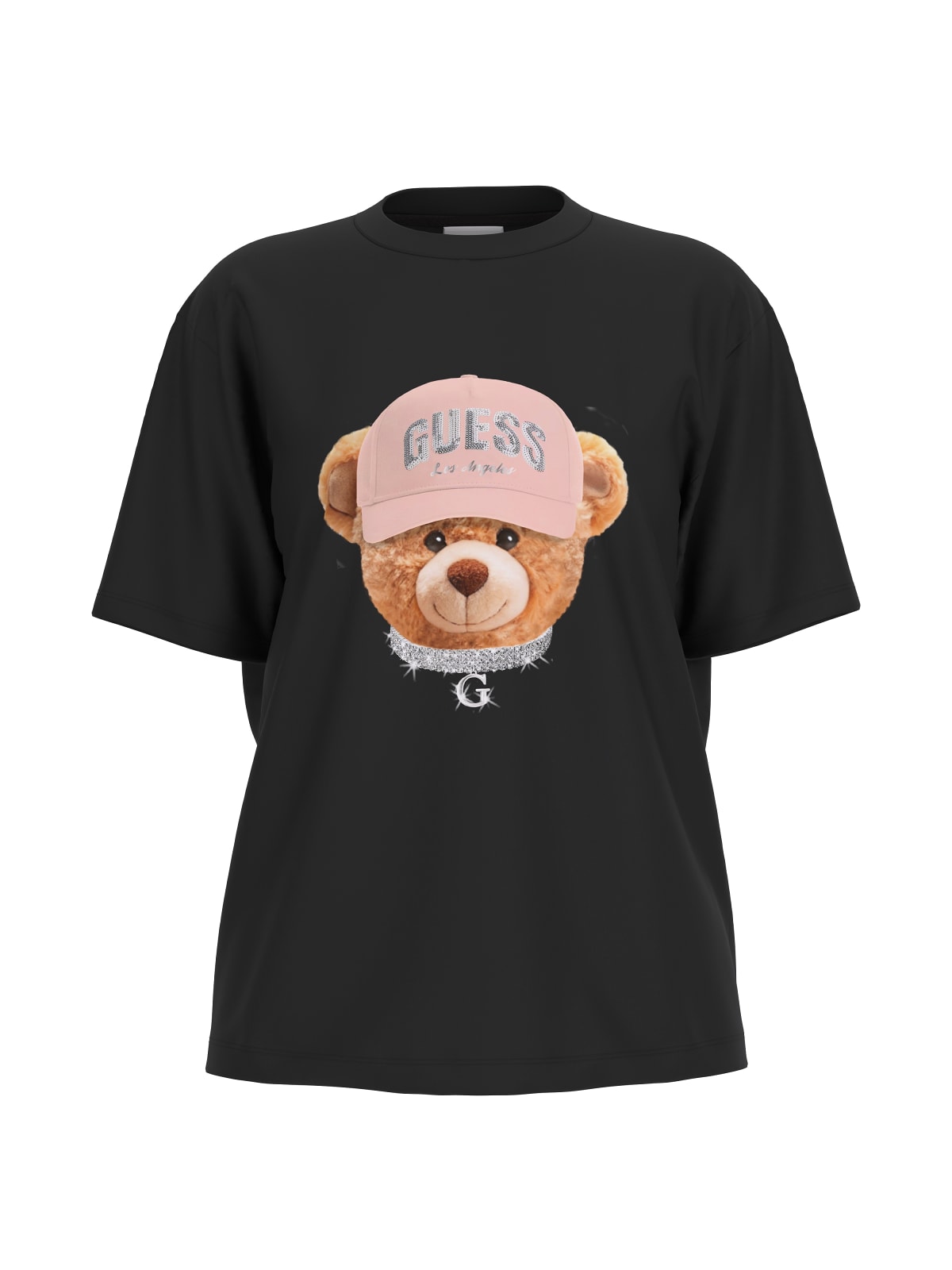 Guess T-shirt T-shirt TEDDY BEAR HAT SS T-SHIRT Nero