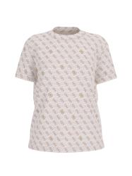 Guess T-shirt T-shirt 4G RHOMBUS STUDS SS T-SHIRT Bianco