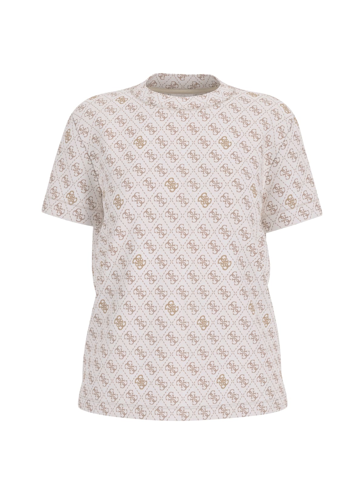 Guess T-shirt T-shirt 4G RHOMBUS STUDS SS T-SHIRT Bianco