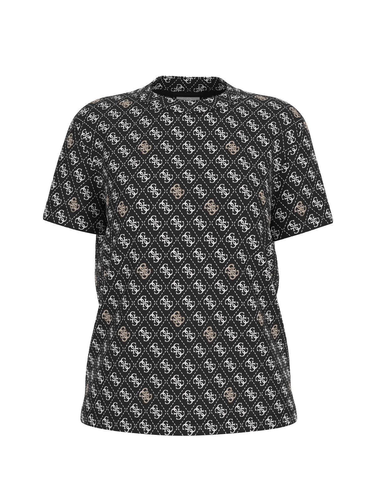 Guess T-shirt T-shirt 4G RHOMBUS STUDS SS T-SHIRT Nero