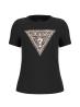 Guess T-shirt T-shirt SS CN TRIANGLE PYTHON TEE Nero - Foto 1