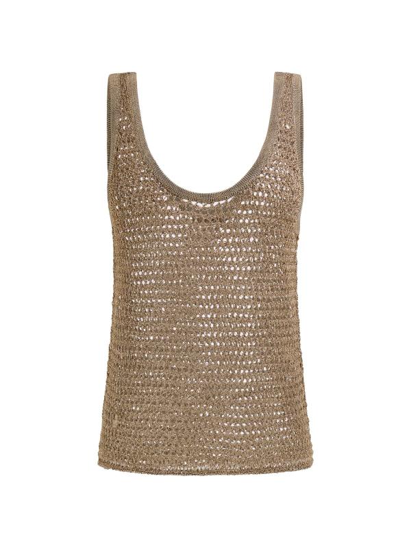 Guess Canotte Canotte SL SN OPEN STITCH AVA TANK Oro
