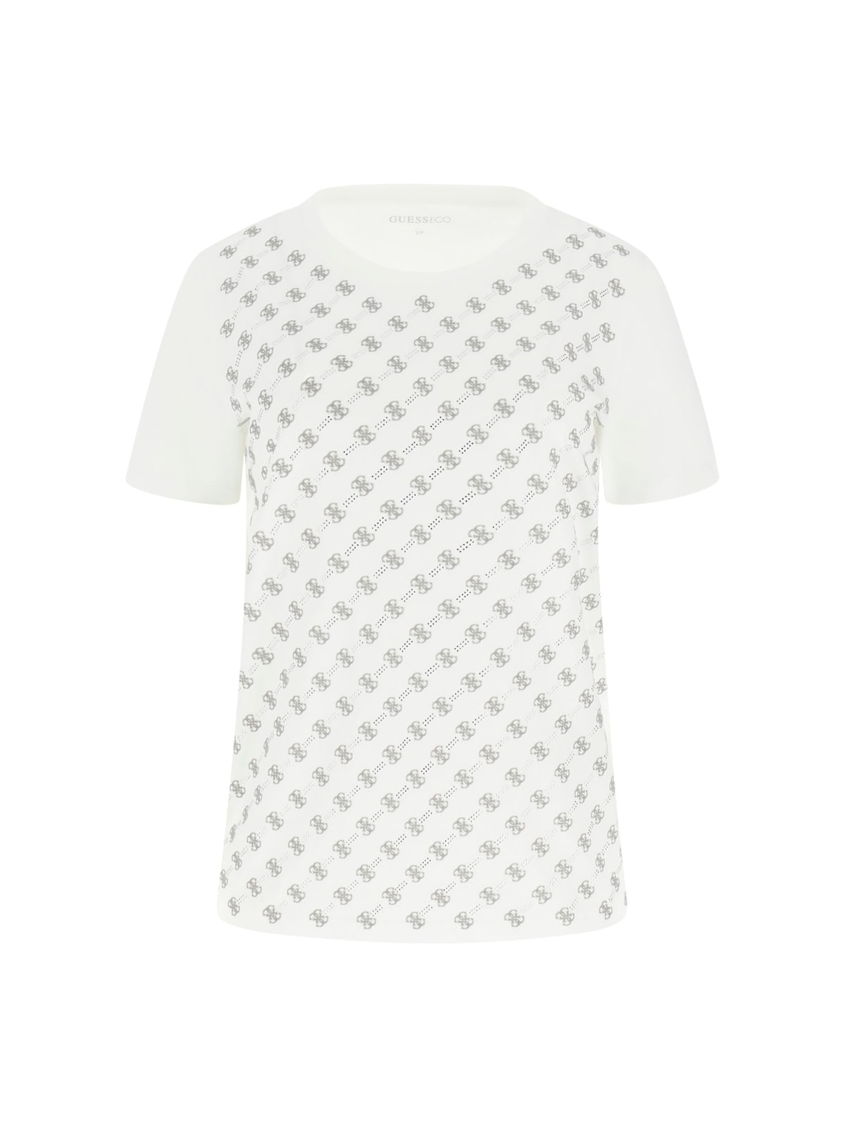 Guess T-shirt T-shirt SS CN 4G ALLOVER TEE Bianco