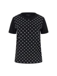 Guess T-shirt T-shirt SS CN 4G ALLOVER TEE Nero