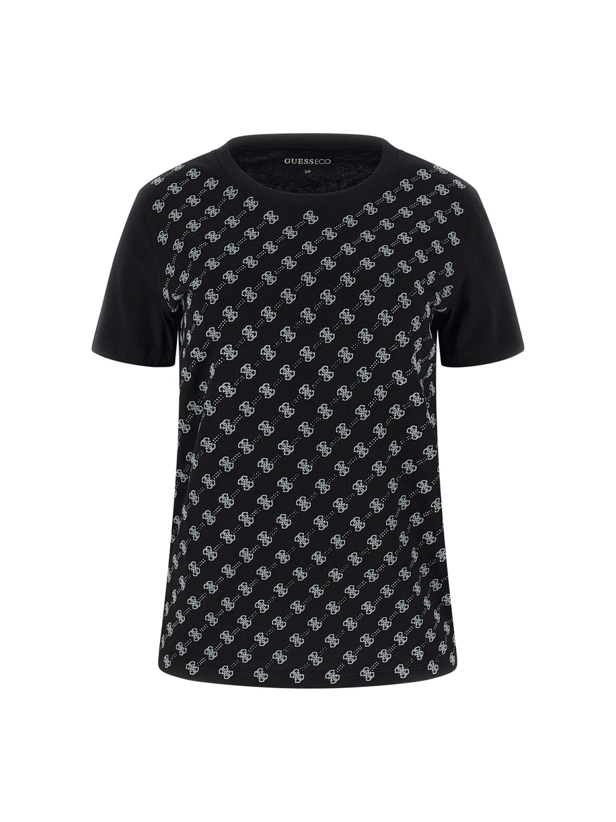 Guess T-shirt T-shirt SS CN 4G ALLOVER TEE Nero