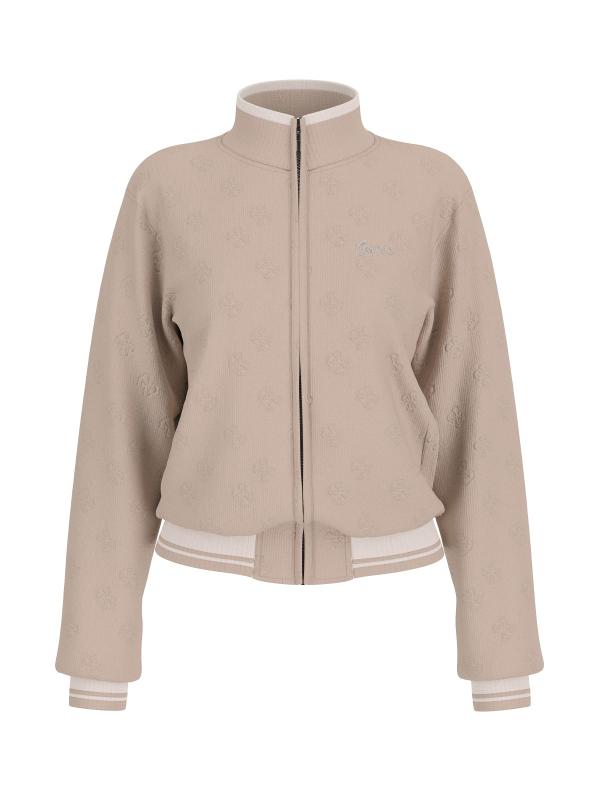 Guess Felpe Felpe PAULINA FULL ZIP SWEATSHIRT Beige