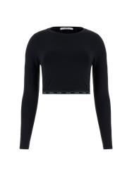 Guess T-shirt T-shirt MATILDE SEAMLESS LS TEE Nero