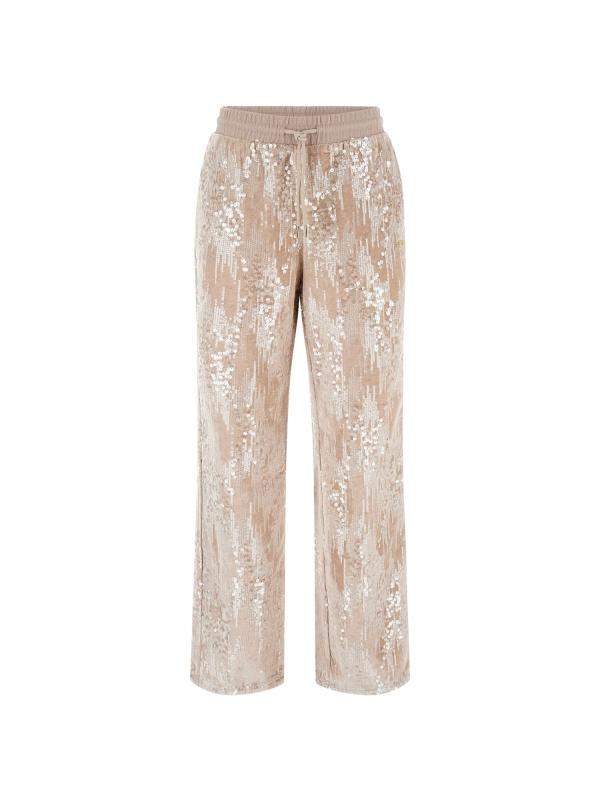 Guess Tute Tute SEQUINS WIDE LEG PANTS Rosa