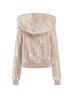 Guess Felpe Felpe SEQUINS FULL-ZIP HOODIE Rosa - Foto 2