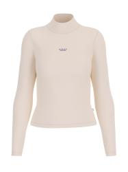 Guess Maglia Maglia GJ LS MOCK NECK EMBRO SLIM TOP Bianco