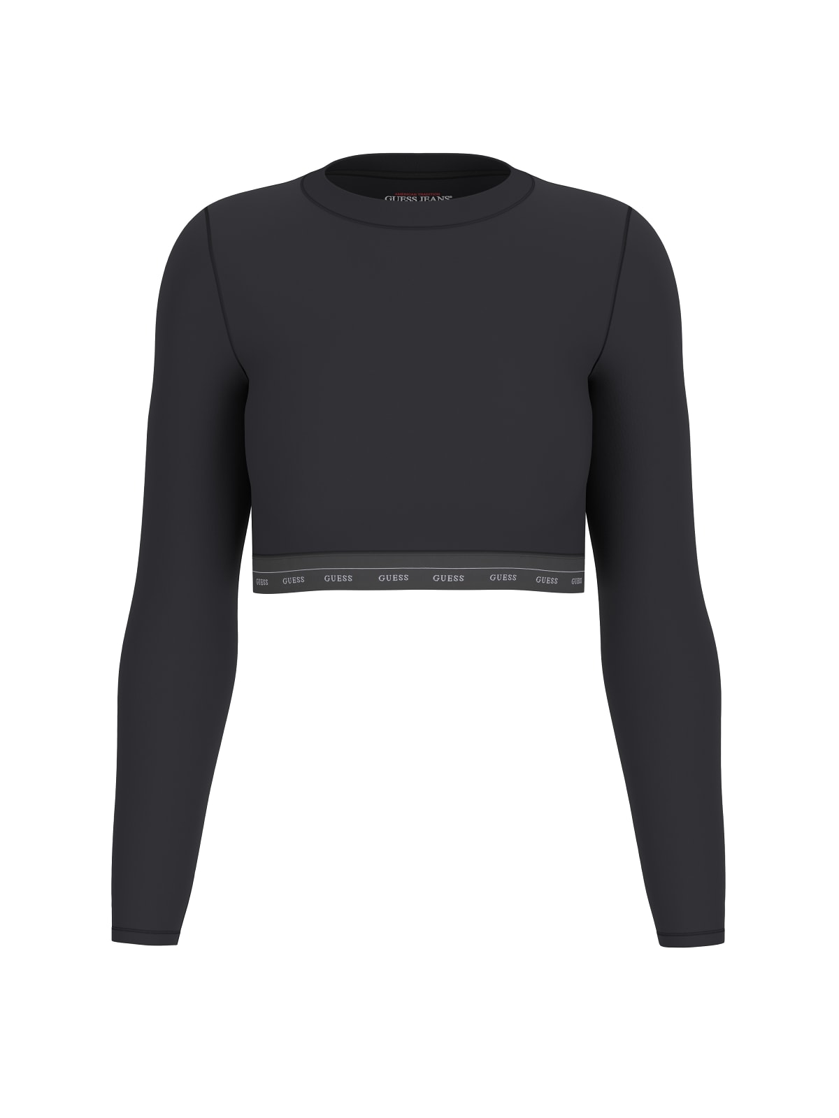 Guess T-shirt T-shirt GJ LS CROP TOP Nero