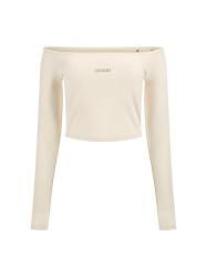Guess Top CARLA LS KNIT TOPS Bianco