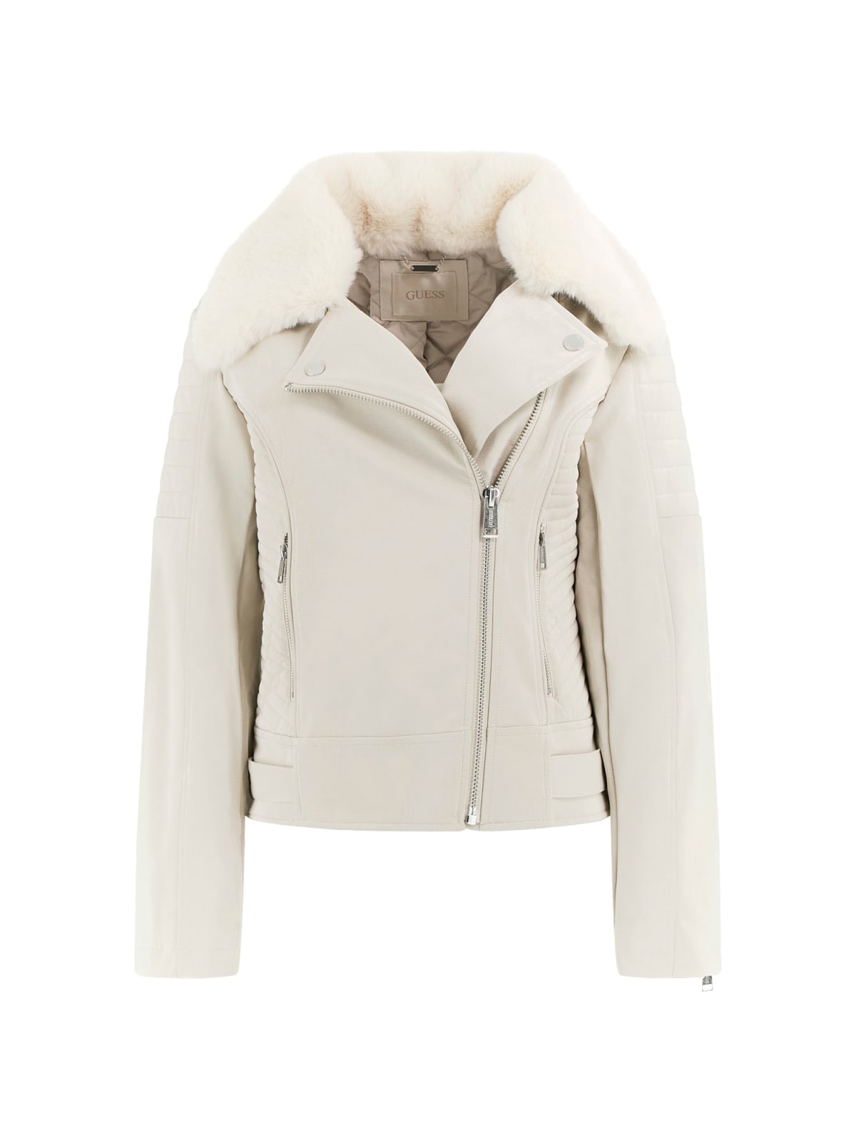 Guess Giubbotti DARCEY BIKER JACKET Beige