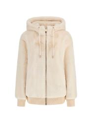 Guess Giubbotti LUCREZIA FAUX FUR LOGO JACKET Bianco