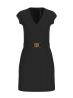 Guess Vestiti chrissy v neck belted dress Nero - Foto 1
