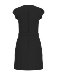 chrissy v neck belted dress Nero