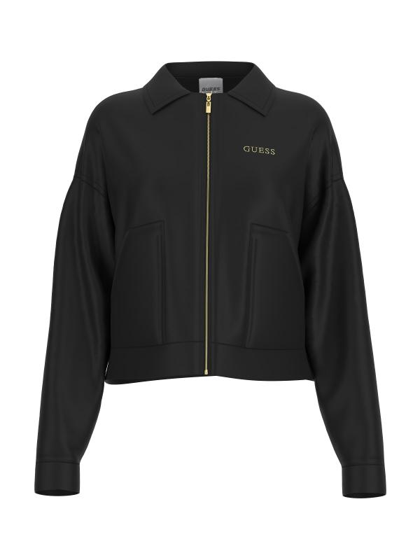 Guess Giacca CARLA CROP ZIP JACKET Nero
