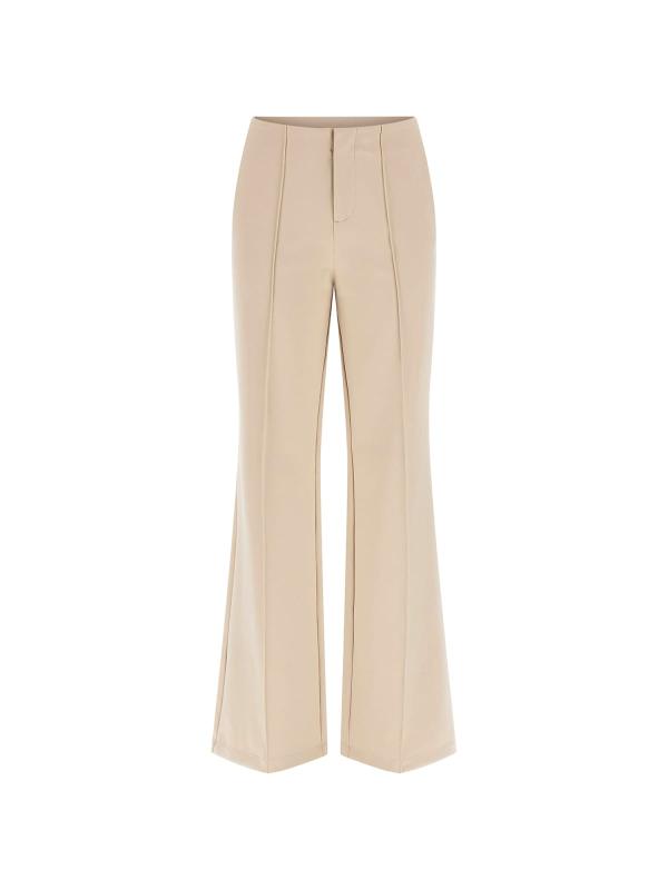 Guess Pantaloni CARLA FLARE PANTS Beige