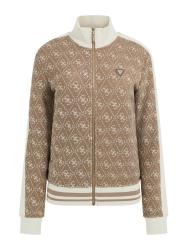 4G RHOMBUS JACQUARD FULL-ZIP S Marrone