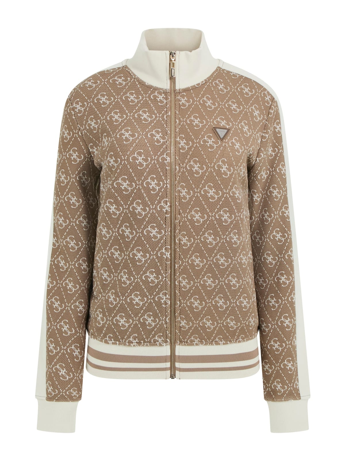 Guess Felpe 4G RHOMBUS JACQUARD FULL-ZIP S Marrone
