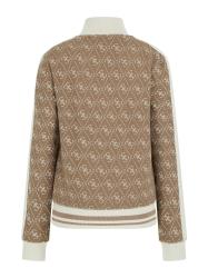 4G RHOMBUS JACQUARD FULL-ZIP S Marrone