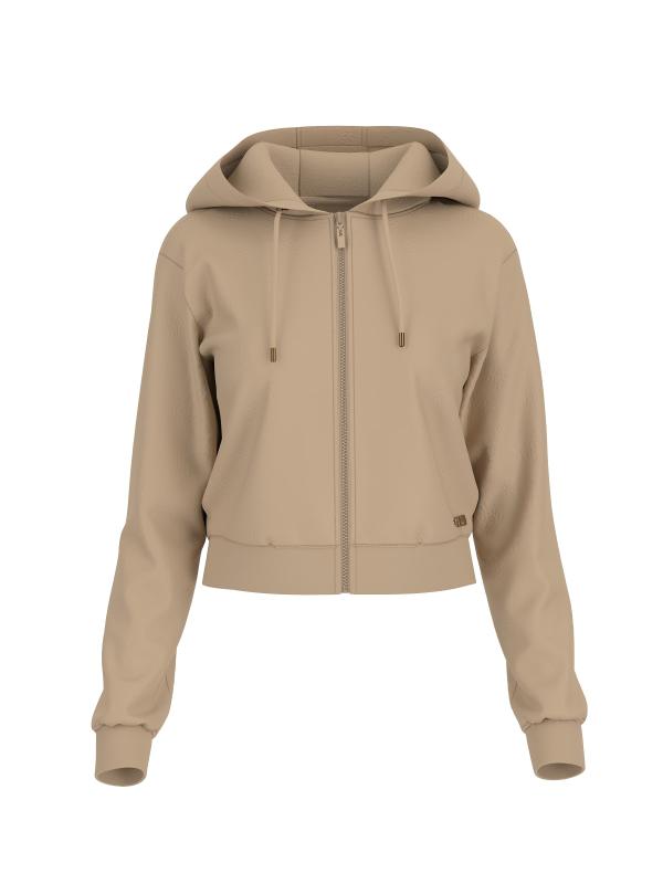 Guess Felpe 3D PEONY HOODIE SWAERTISHIRT Cuoio