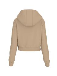 3D PEONY HOODIE SWAERTISHIRT Cuoio