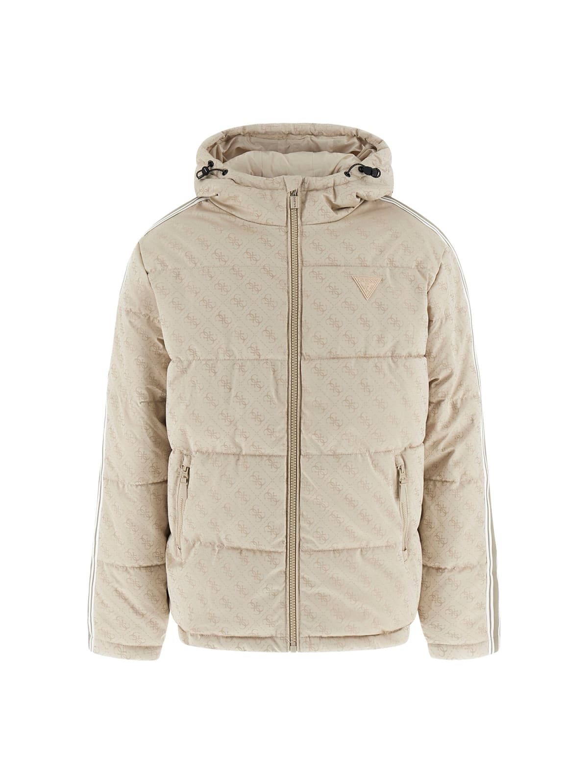 Guess Giubbotti FUSCO 4G LOGO PADDED JACKET Beige
