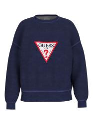 Guess Felpe GJ CN OS INDIGO ICONIC SWEAT Blu