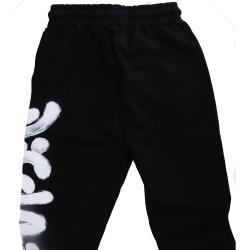 25IDS55101 PANTALONE SCRITTA Nero