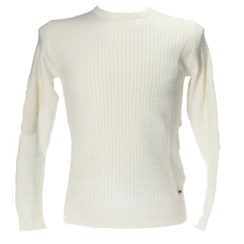 Gianni Lupo Maglioni GL35071 GIROCOLLO WOOL BLEND Bianco