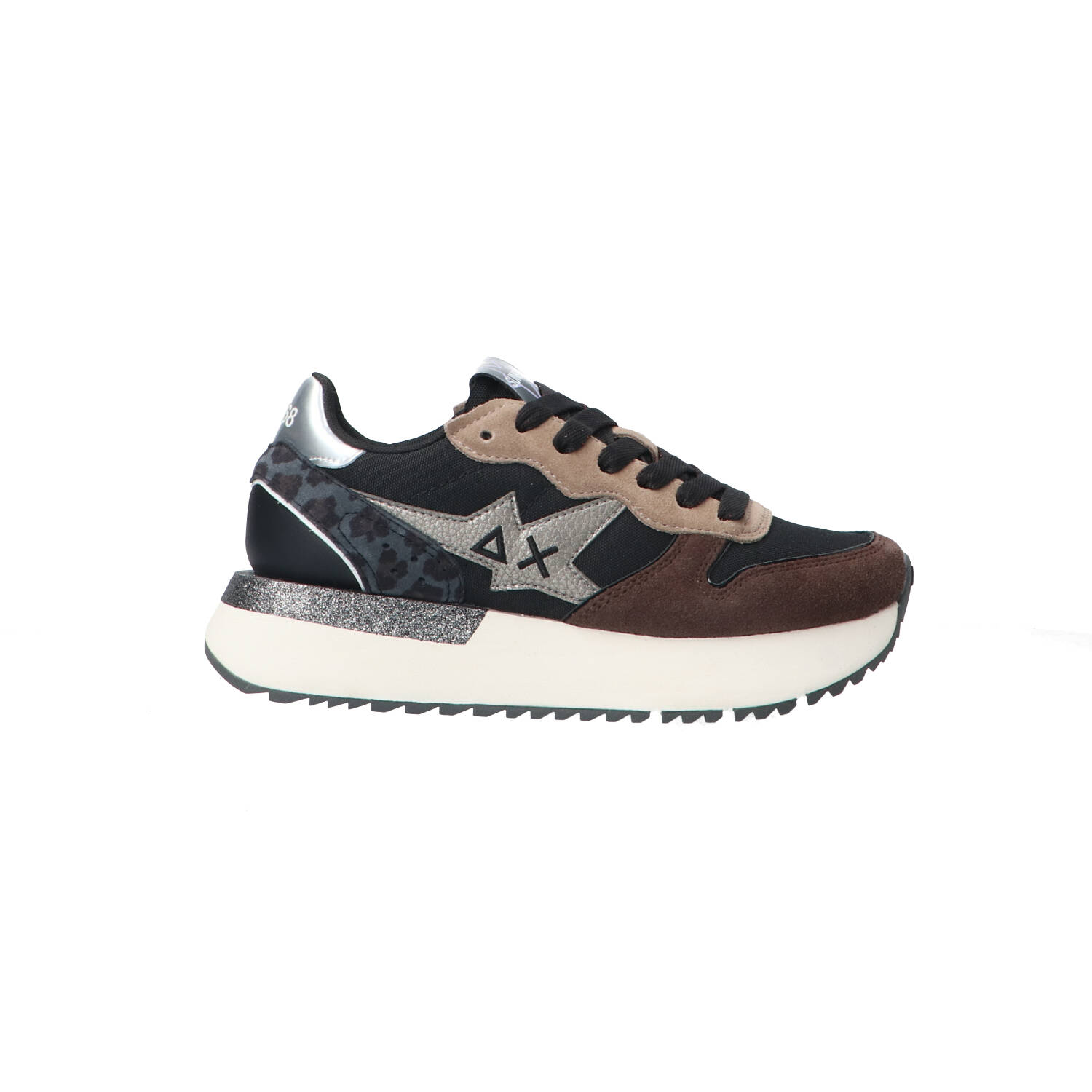 Sun 68 Sneakers Z45221 BIG STARGIRL MIX MATERIAL Nero